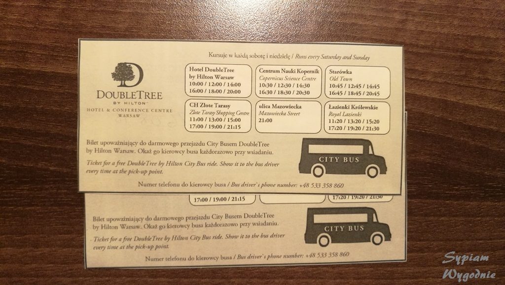 DoubleTree by Hilton Warsaw - bus